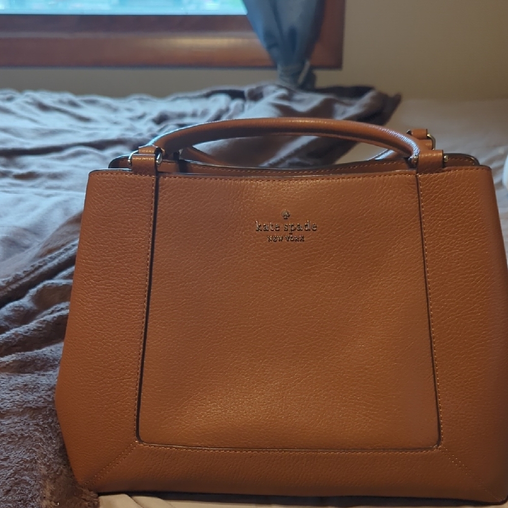 kate spade Tan Satchel Bag with Sophisticated Design